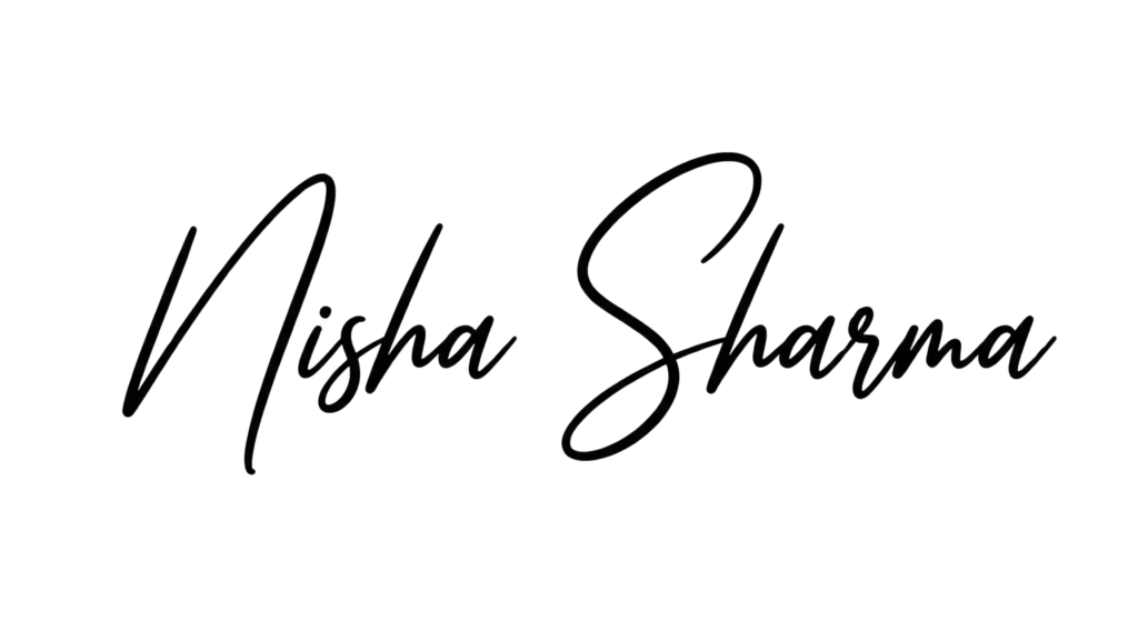 Dr. Nisha Sharma's signature